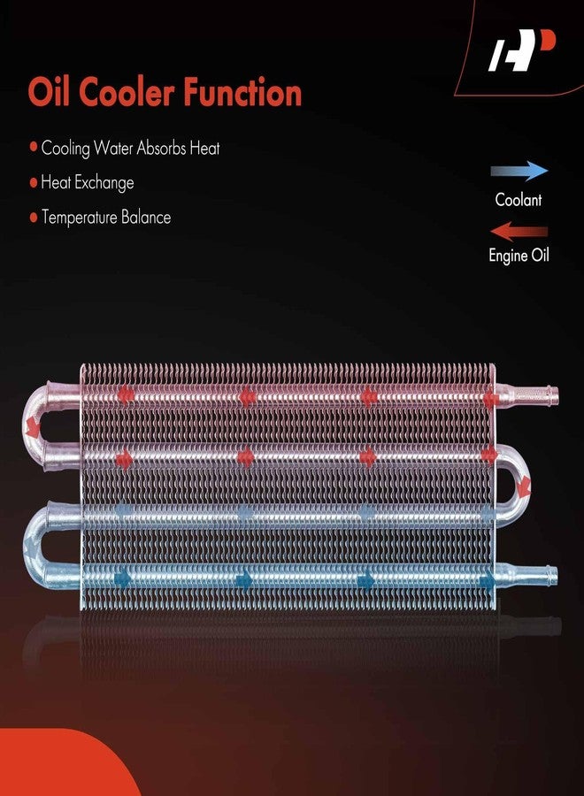 A-Premium Transmission Oil Cooler, Universal Aluminium 4 Pass Tube and Fin, Towing Up To 2,500 lbs, Oil Cooler Kit with Hose Mounting Kit - Image 5